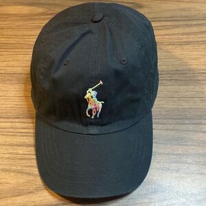Polo Ralph Lauren Black Hat with pony. NEW